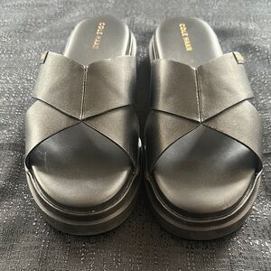 Cole Haan Black Slide Sandals